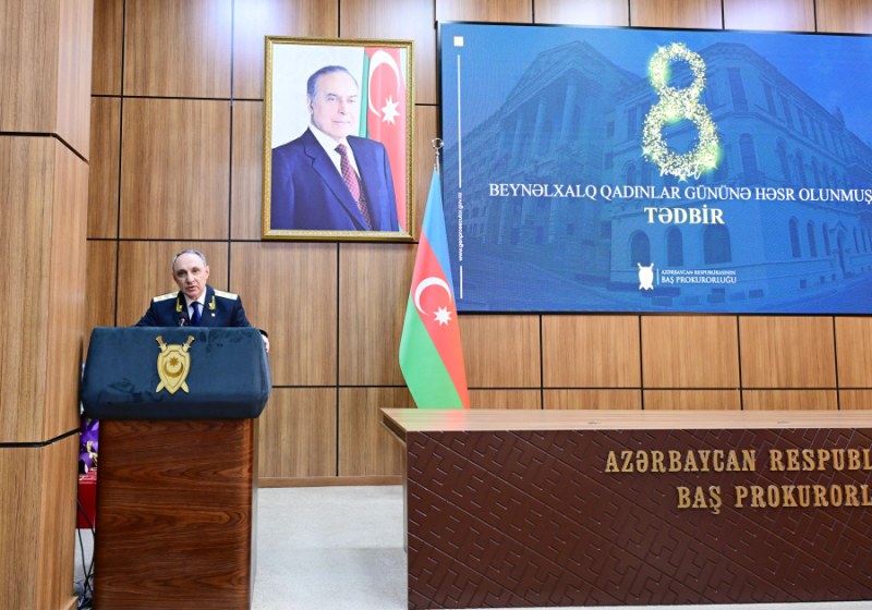  Baş prokuror: Hazırda Azərbaycanda ölkə rəhbərliyi səviyyəsində qadınlara ən yüksək dəyər verilir  